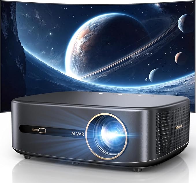 Alvar 4K Projector with WiFi 6 and Bluetooth