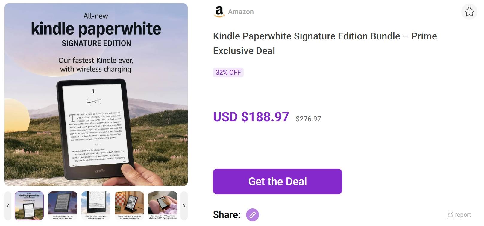Kindle Paperwhite Signature Edition Bundle