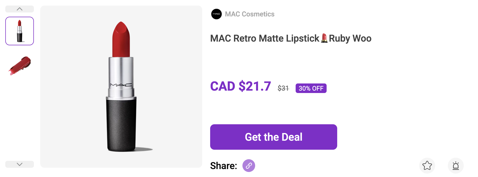 MAC Retro Matte Lipstick Ruby Woo